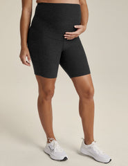 black maternity biker short