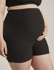 black maternity biker short