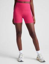 pink high-waisted 5" biker shorts.