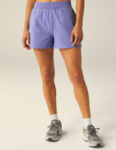purple active short with slit pockets