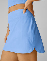blue mini skirt with built in shorts.
