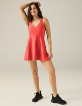 pink flare mini dress