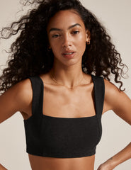 black sport bra top