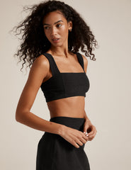 black sport bra top