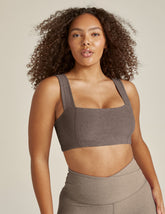 brown square neck bra top.