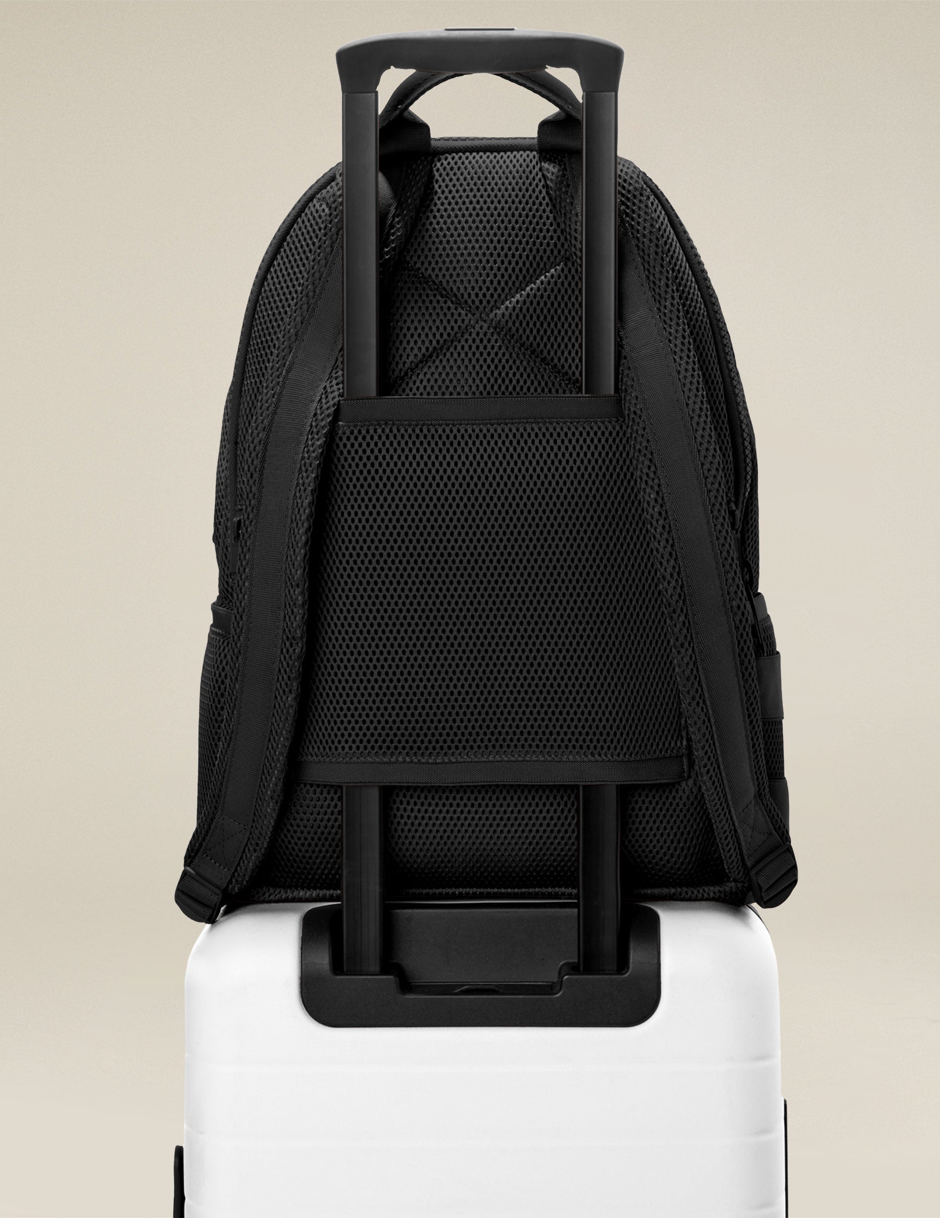 black dagne dover mesh backpack.
