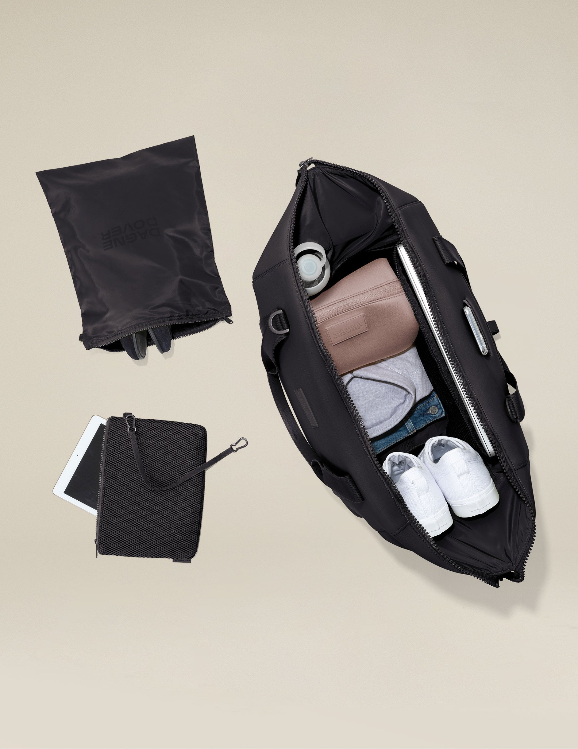 black medium dagne dover carryall bag.