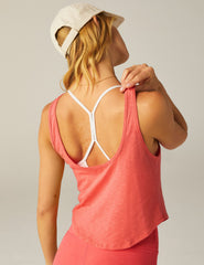 pink crop tank