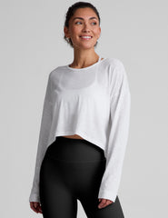 white long sleeve top