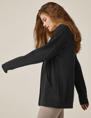 black button-up cardigan