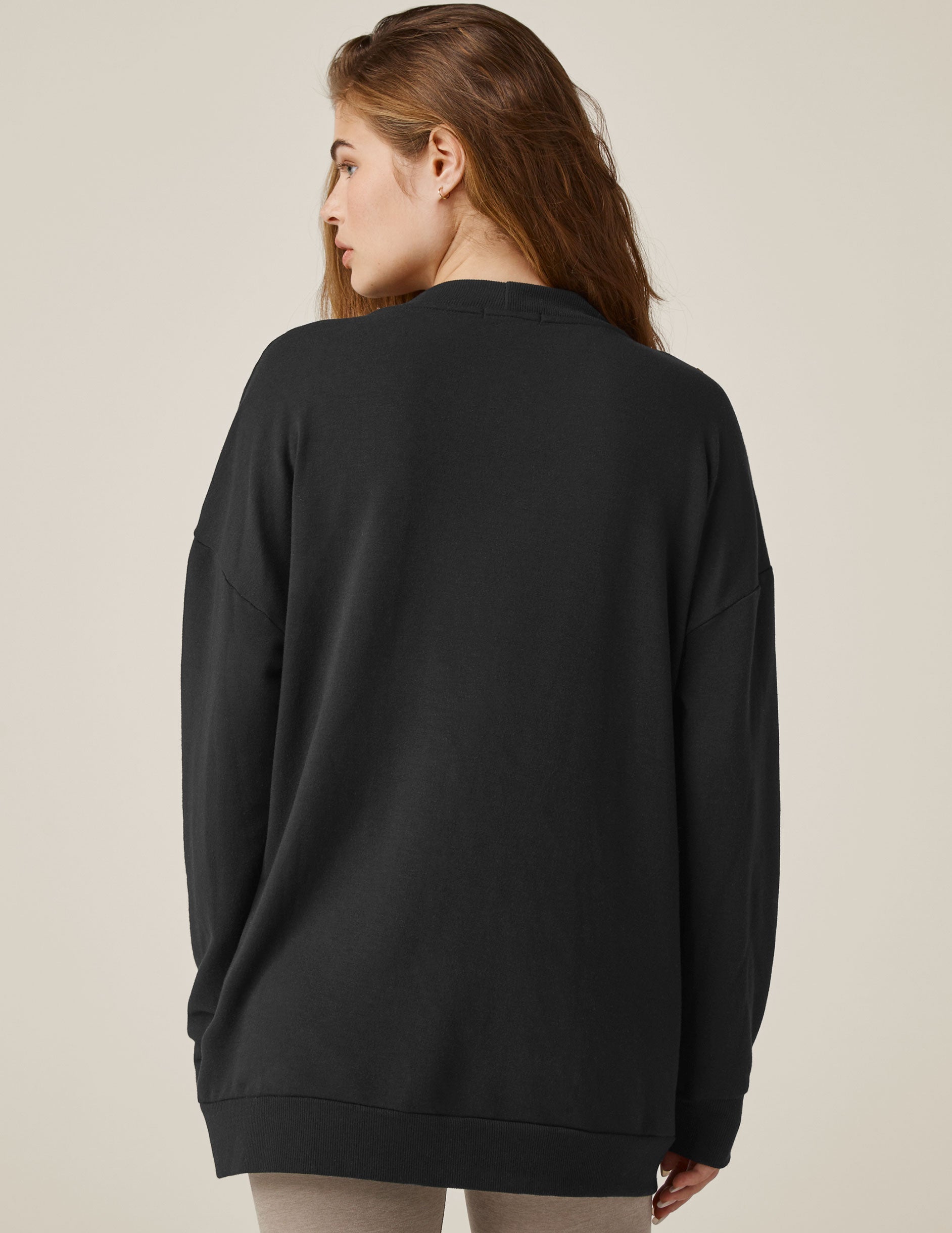 black button-up cardigan