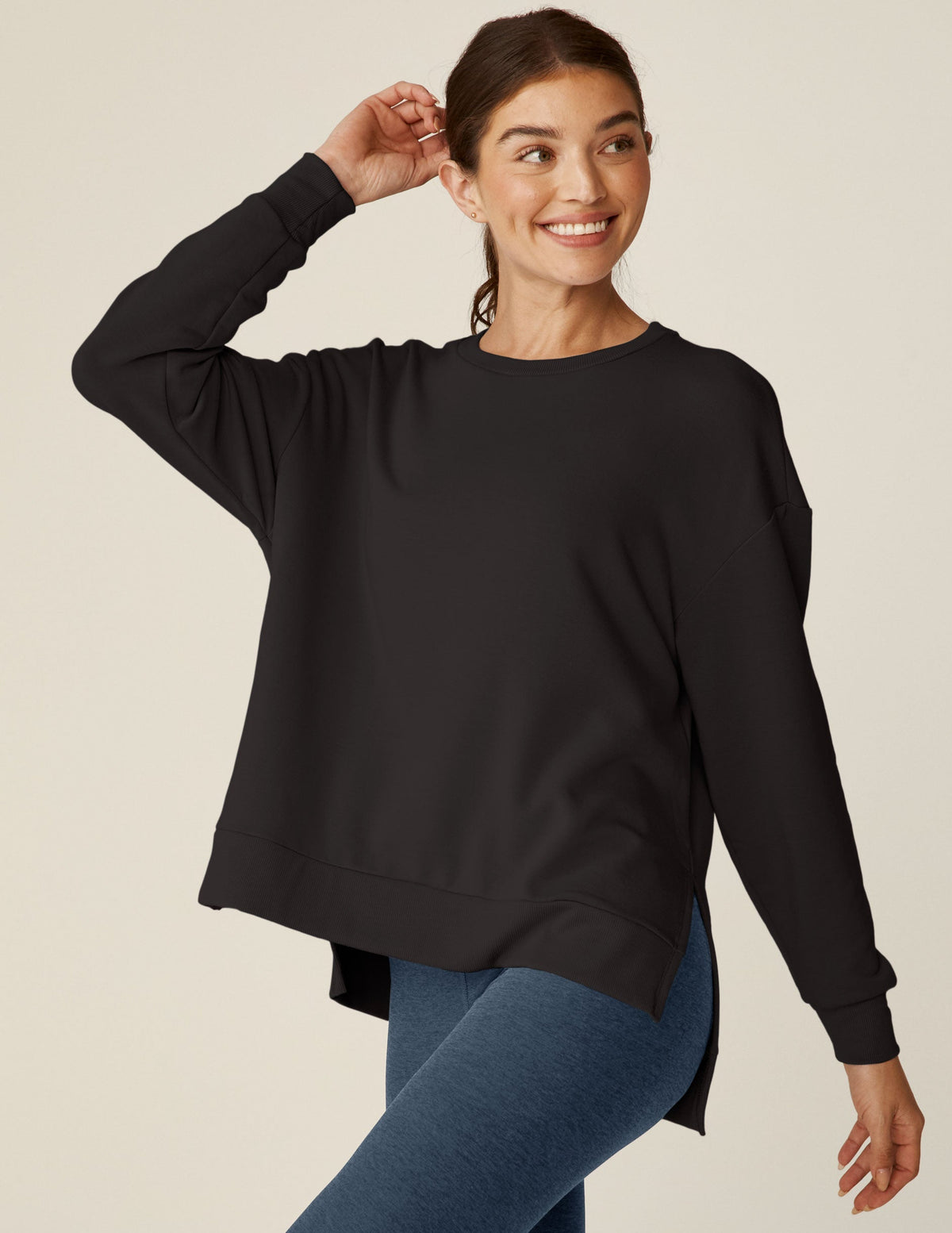 black long sleeve pullover.