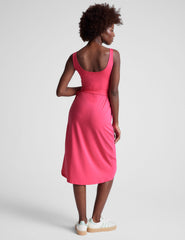 pink dress with side tie