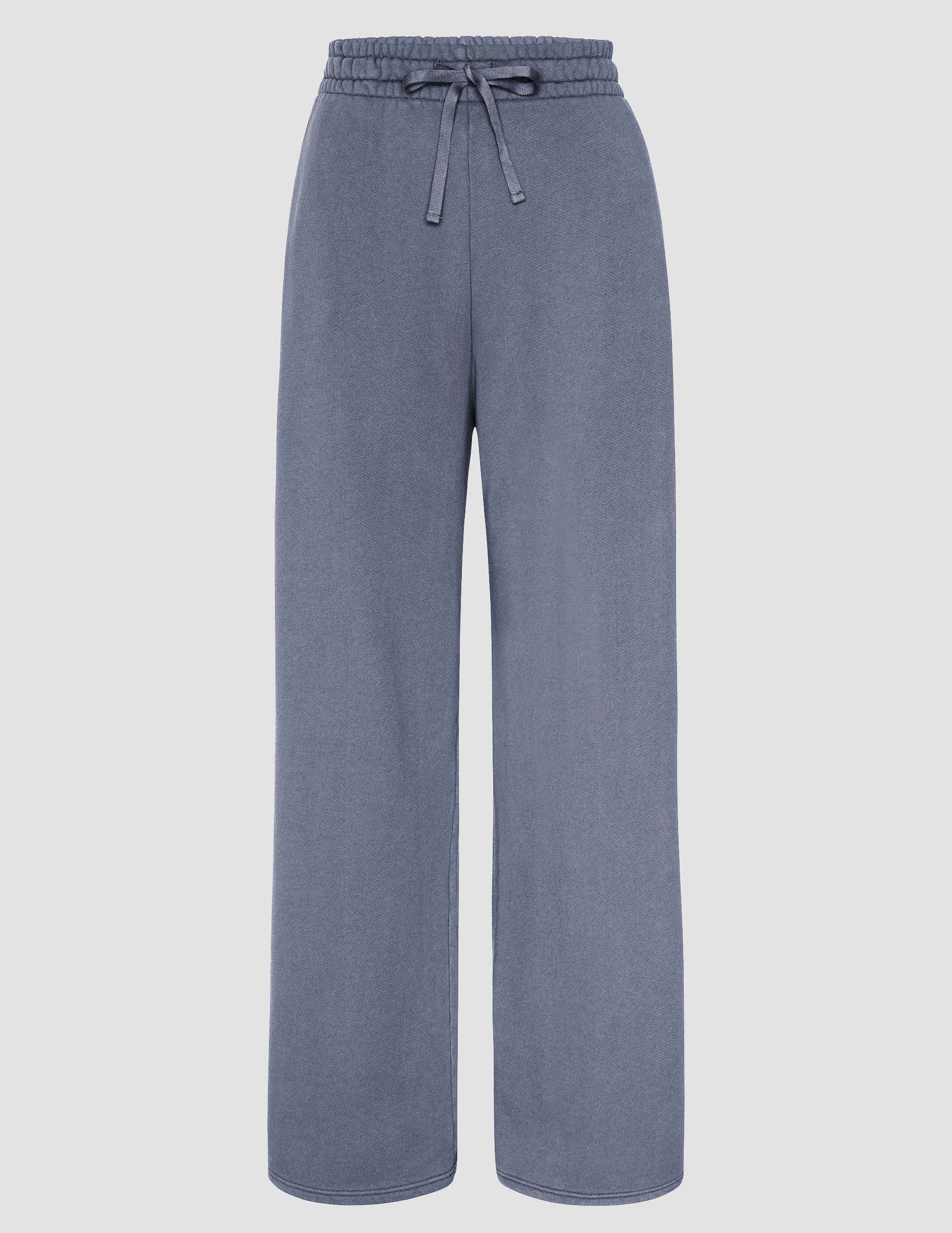 blue relaxed fit cropped wide leg pants.