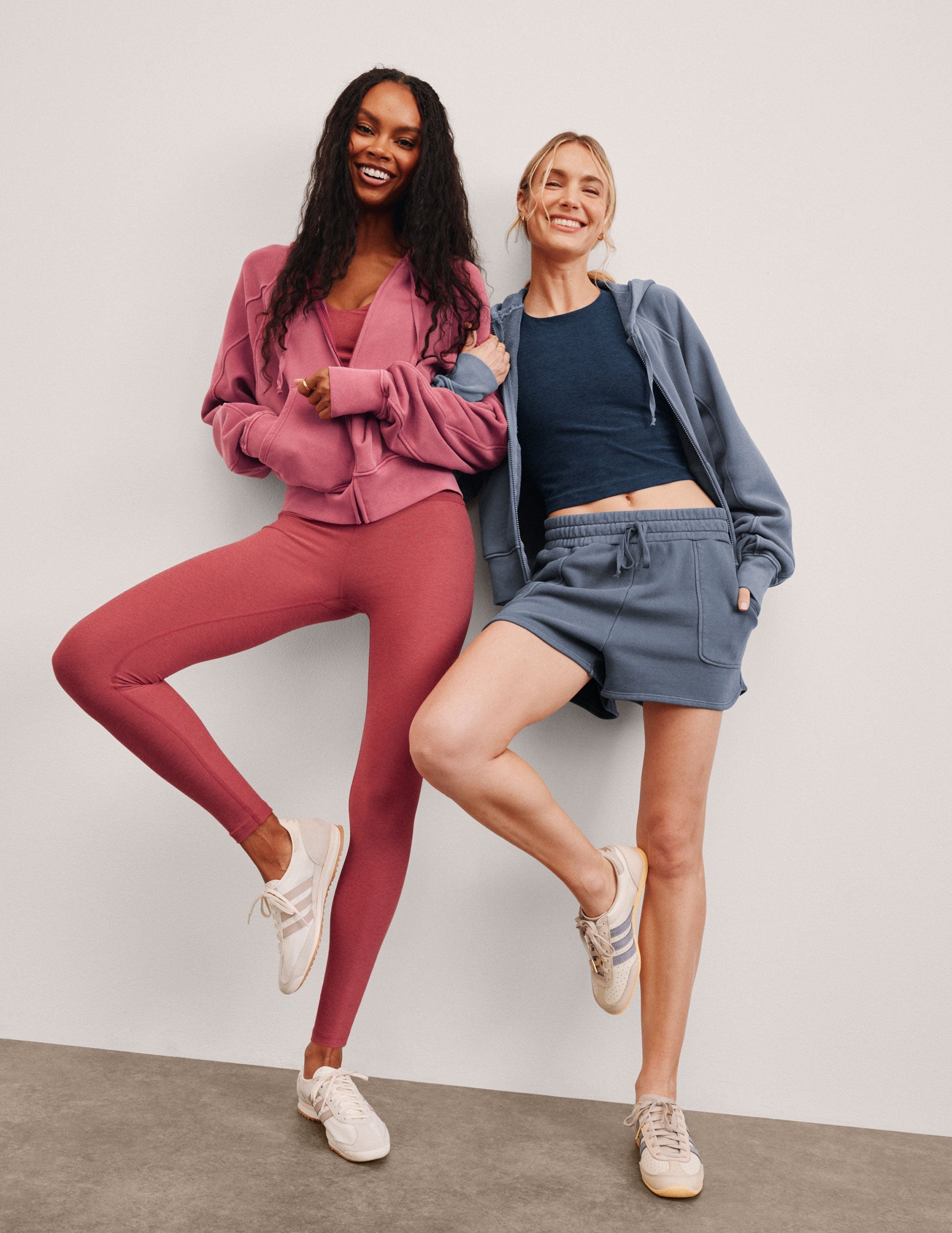 blue shorts with patch pockets and a drawstring at the waistband.