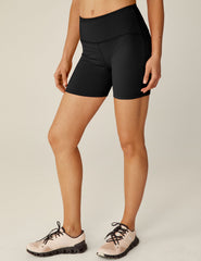 black POWERBEYOND biker shorts.