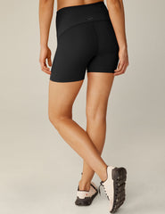 black POWERBEYOND biker shorts.