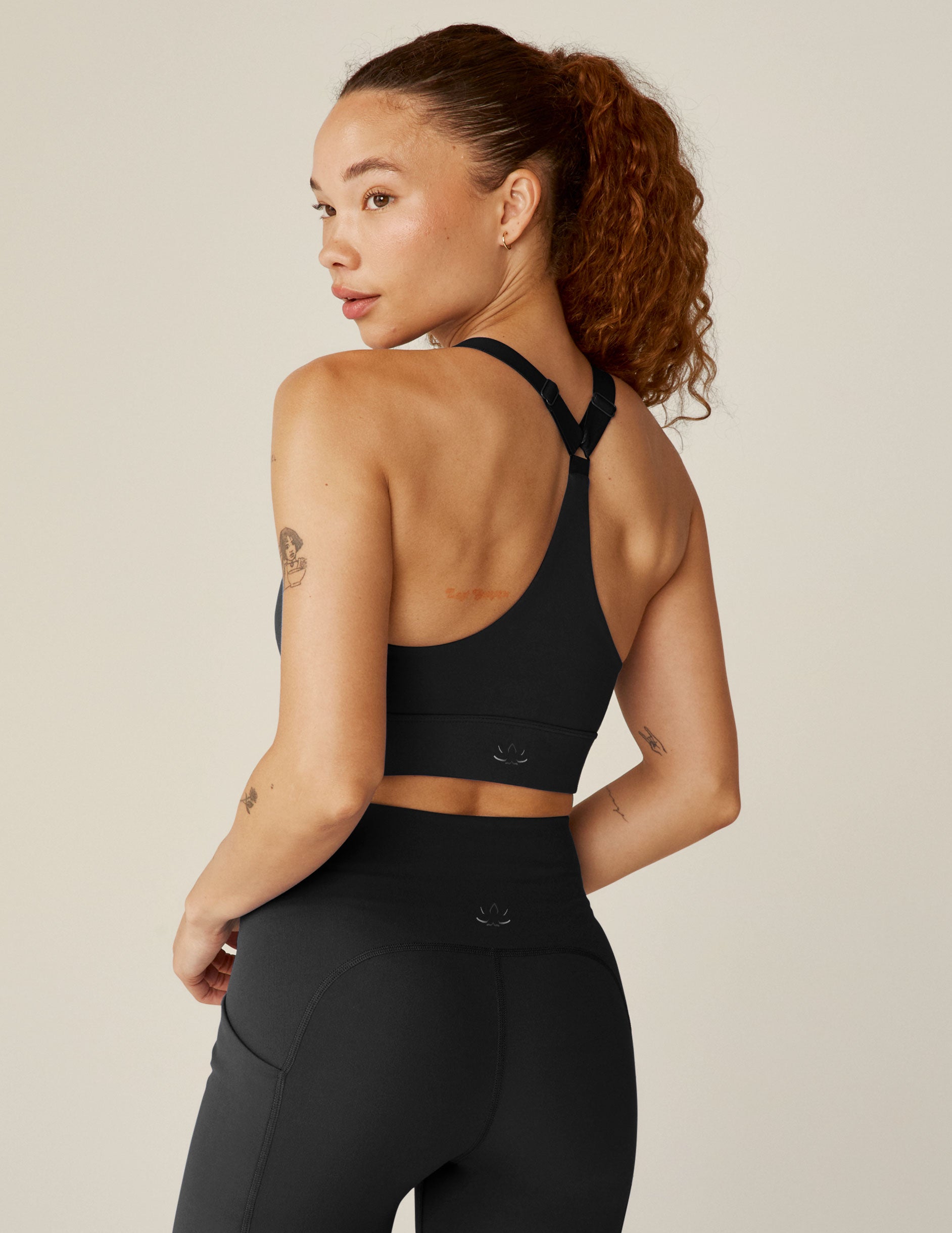 black racerback powerbeyond bra top.
