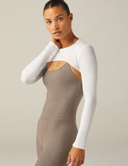white rib shrug