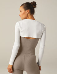 white rib shrug