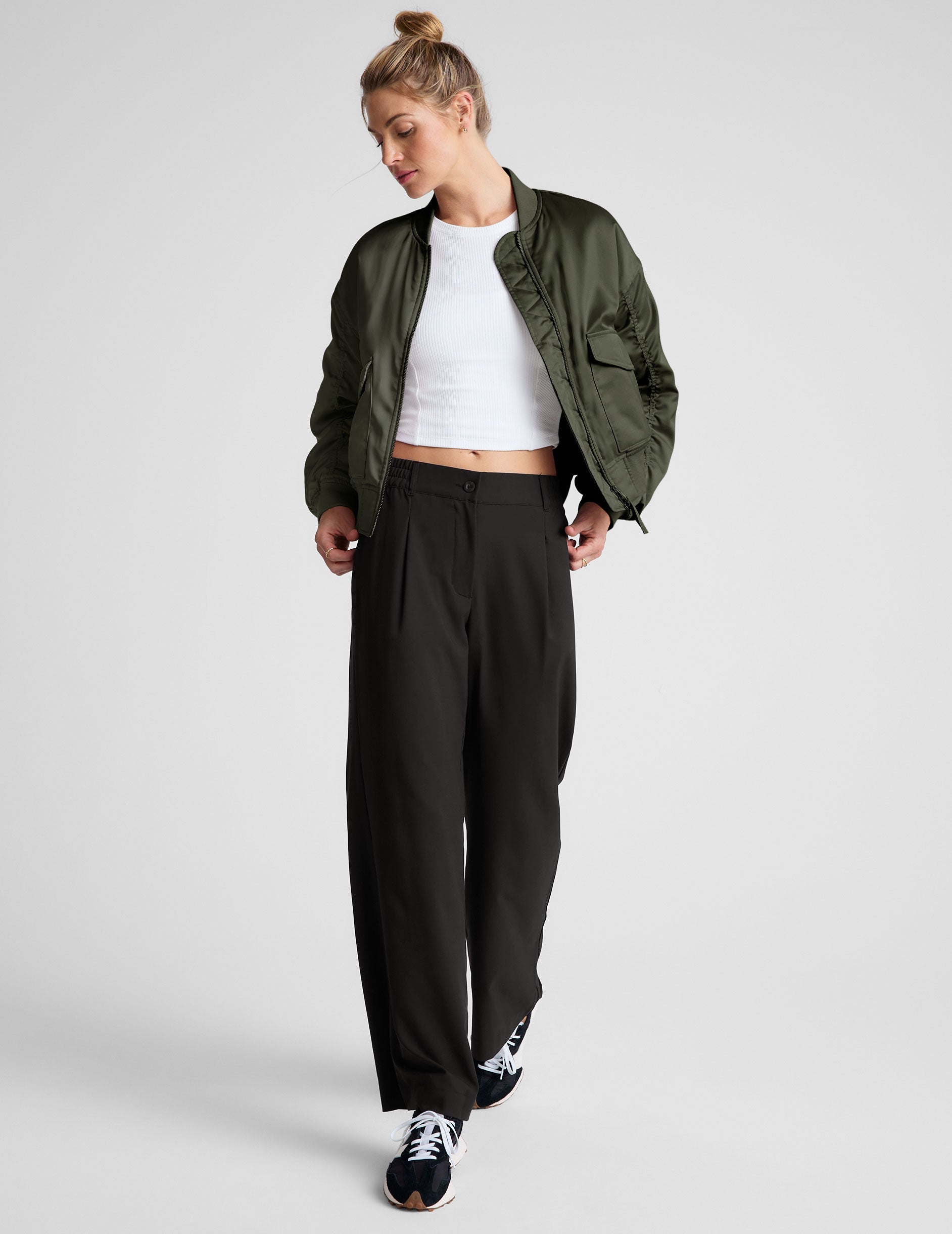 green jacket with pocket.