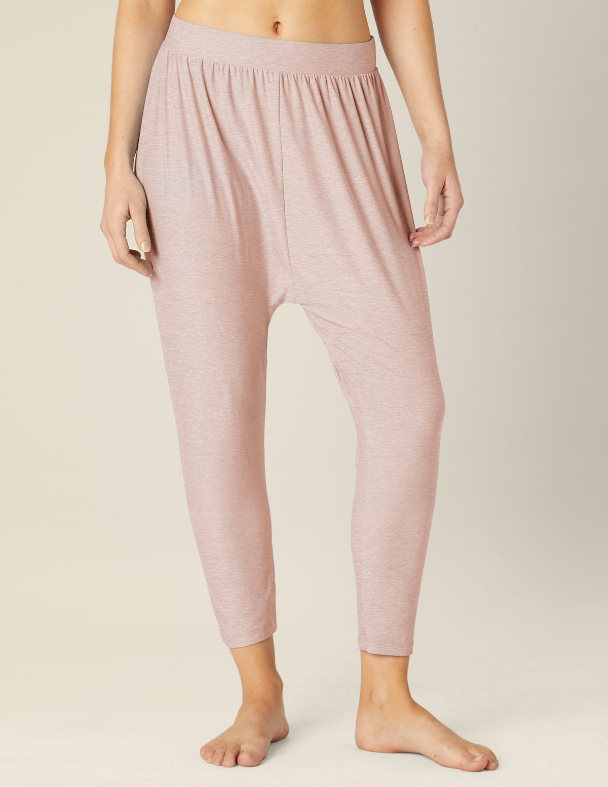 beige drop crotch pant