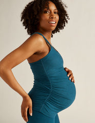 blue maternity tank top.