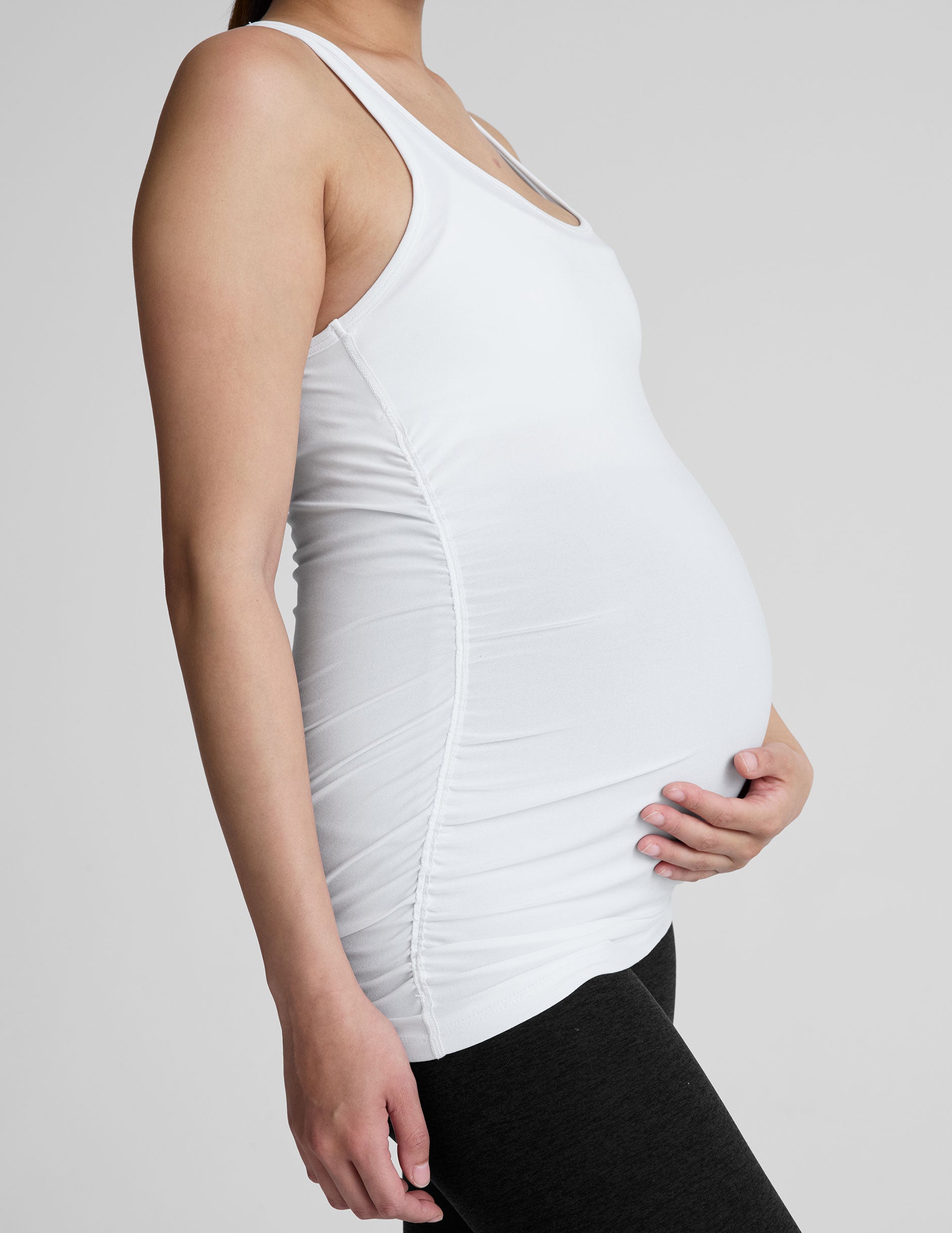 white maternity tank top