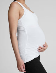 white maternity tank top