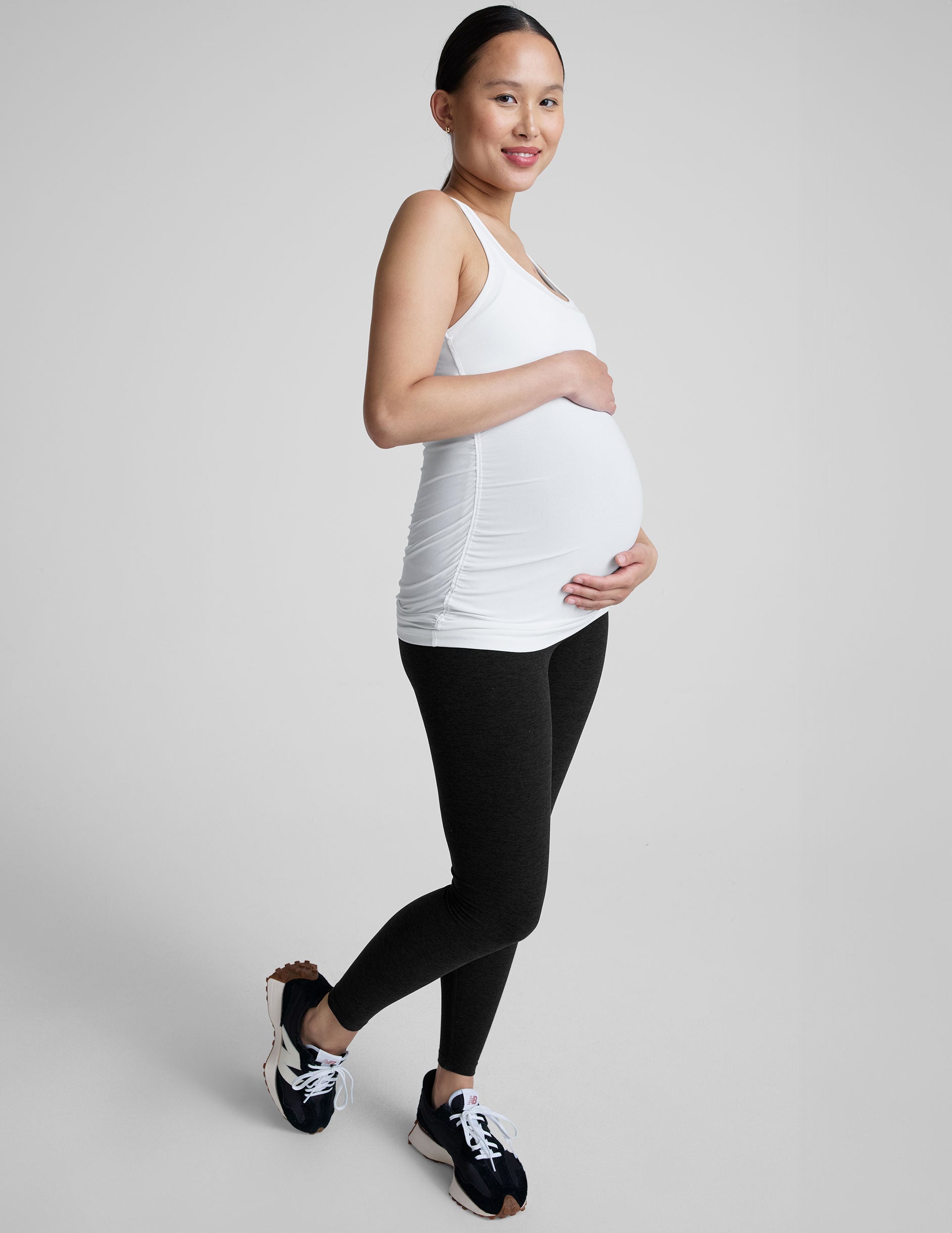 white maternity tank top