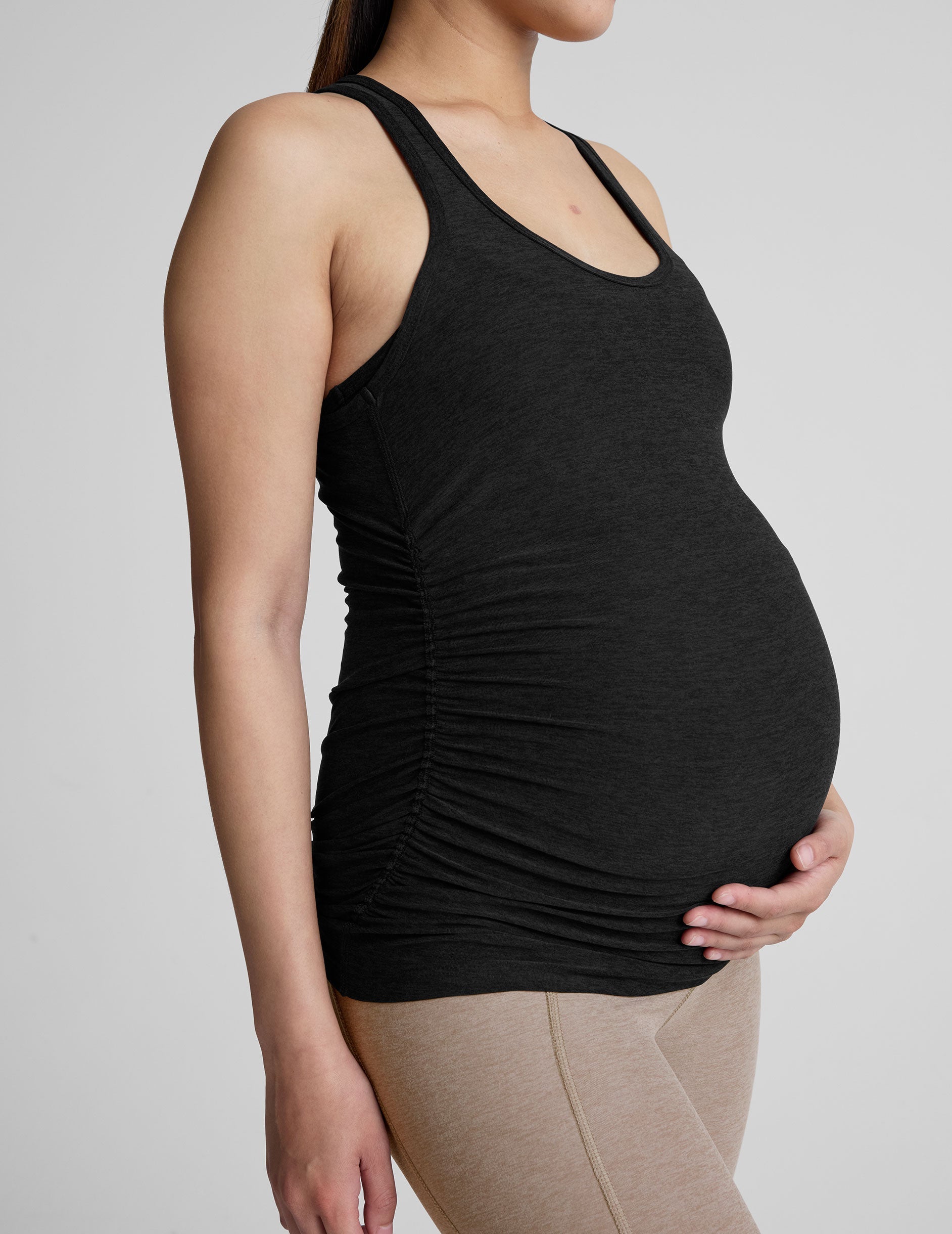 black maternity tank top