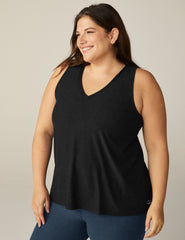 Black Plus Size Split Tank