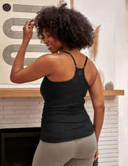 black maternity nursing tank
