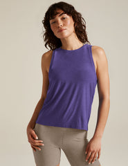 purple tank top