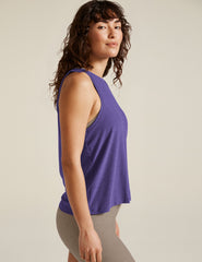 purple tank top