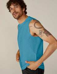blue mens muscle tank top.