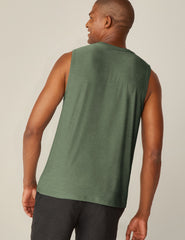 green mens sleeveless muscle tank top.