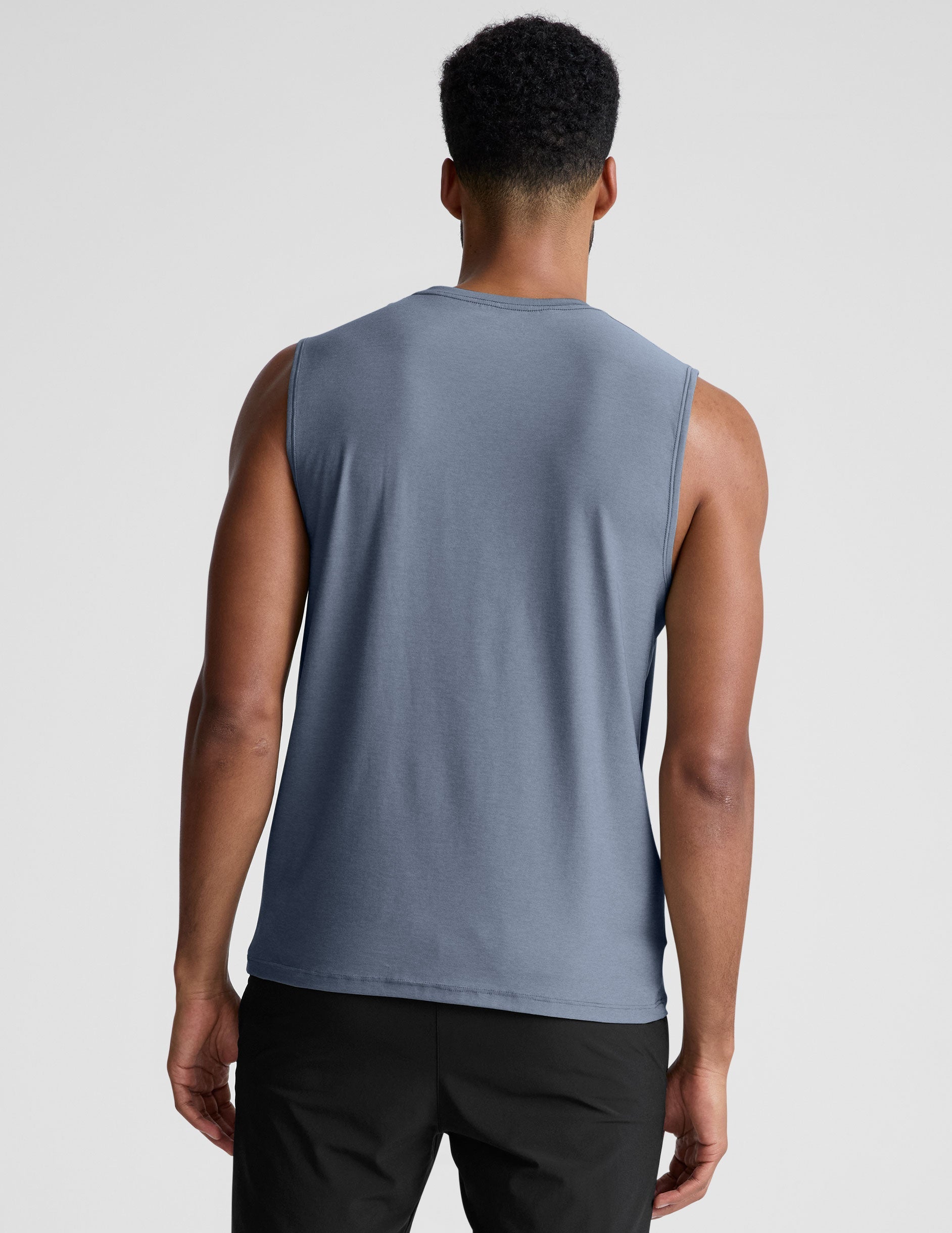 blue mens tank.