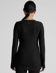 black long sleeve maternity top