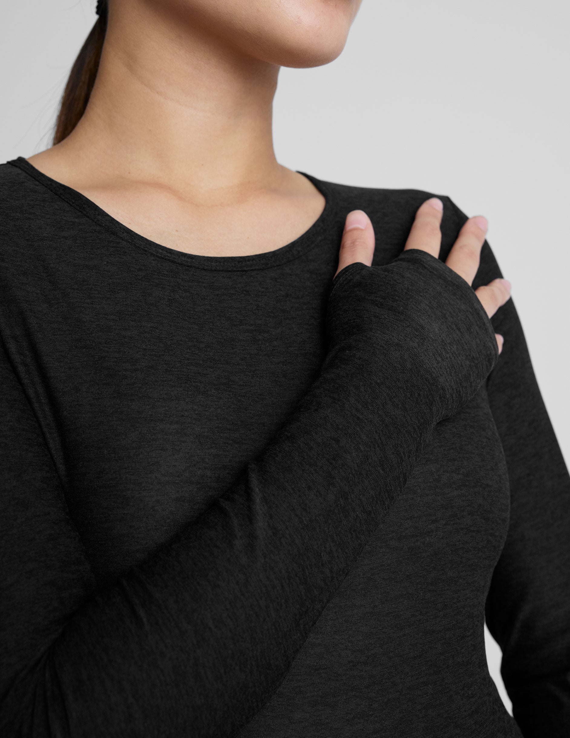 black long sleeve maternity top