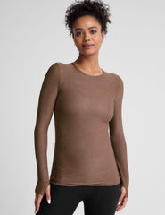 brown long sleeve top