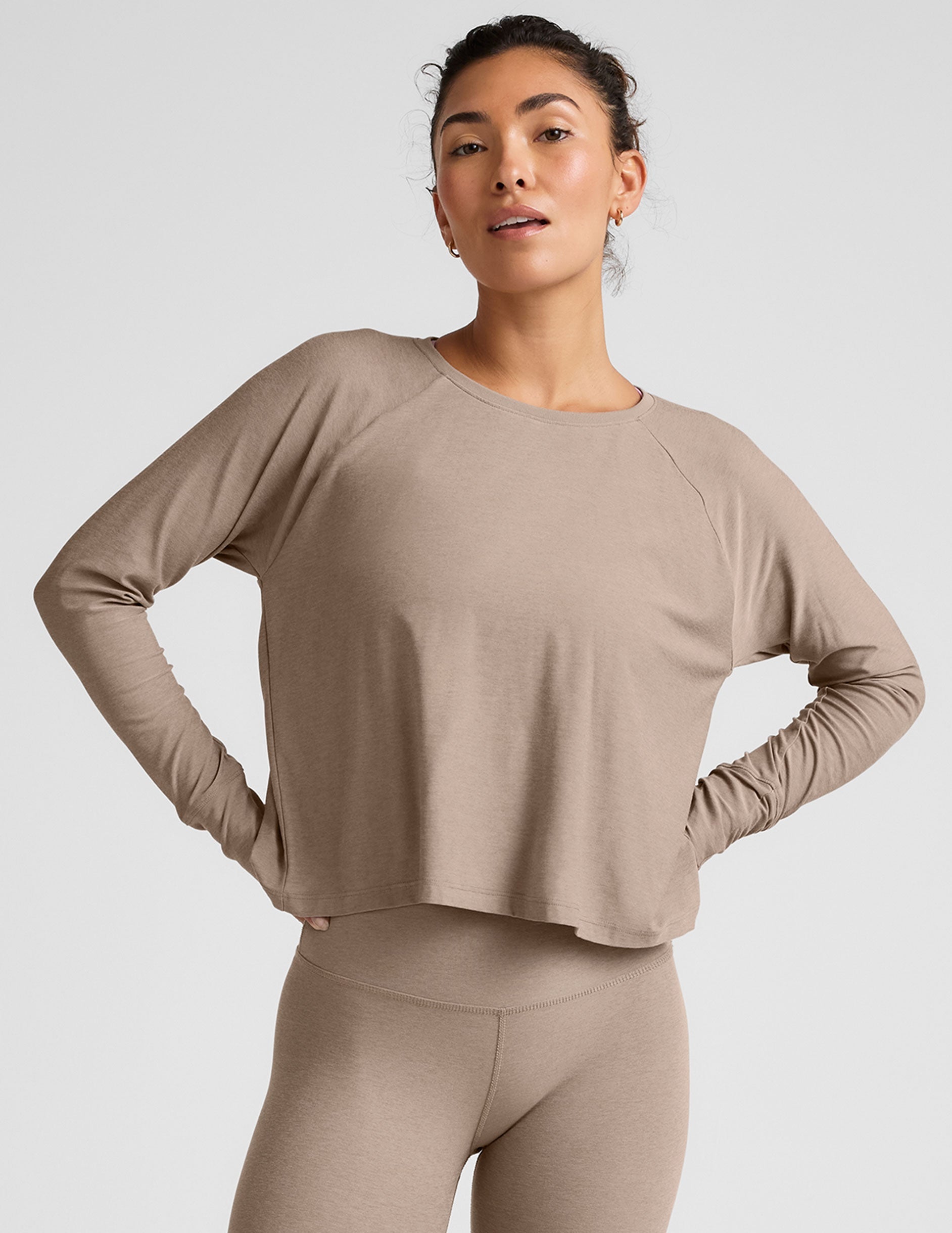 brown long sleeve pullover
