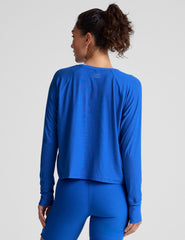 blue long sleeve top