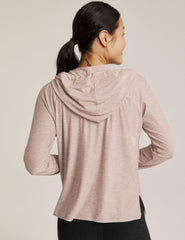 tan long sleeve hoodie top