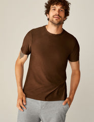 mens brown short sleeve top