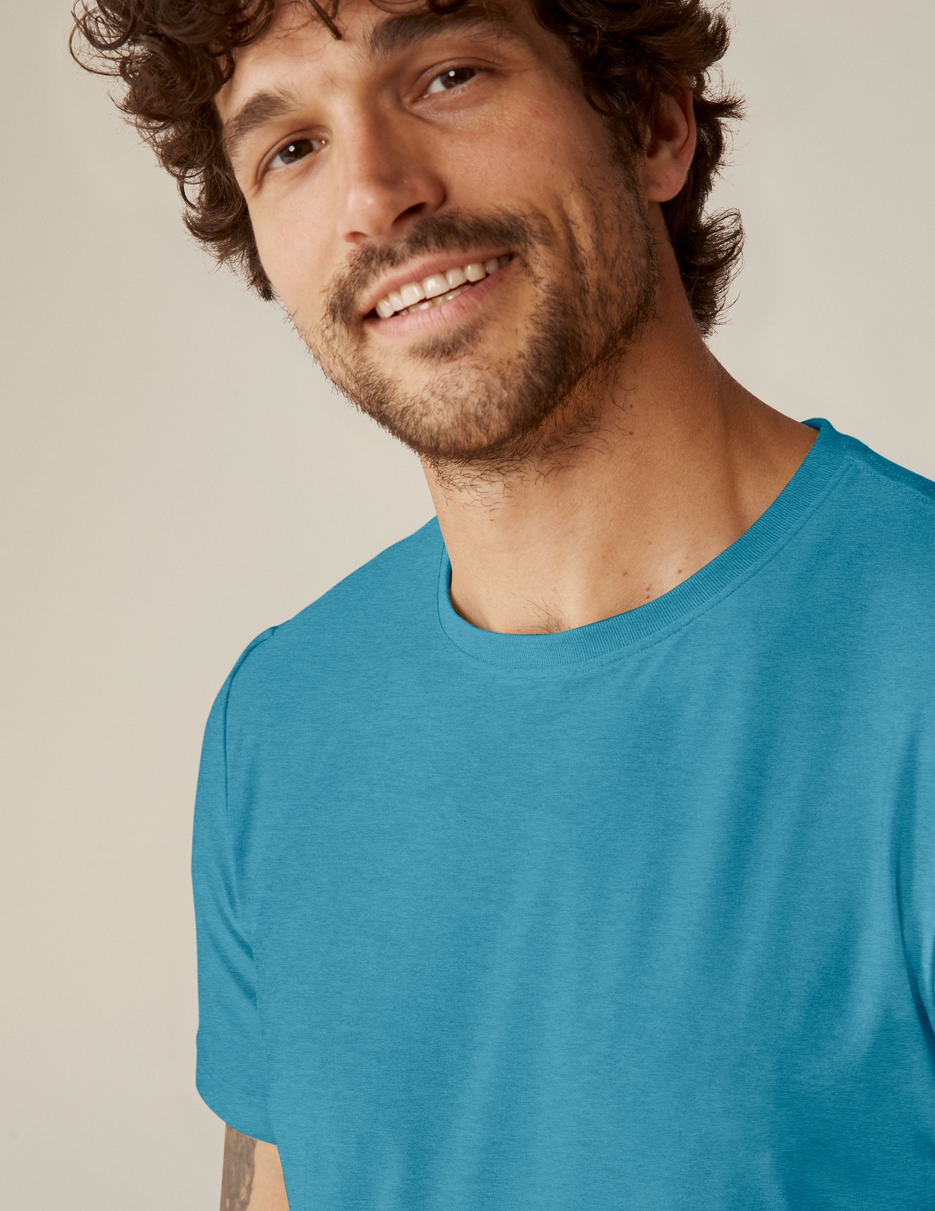 blue short sleeve men's t-shirt.