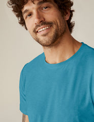 blue short sleeve men's t-shirt.