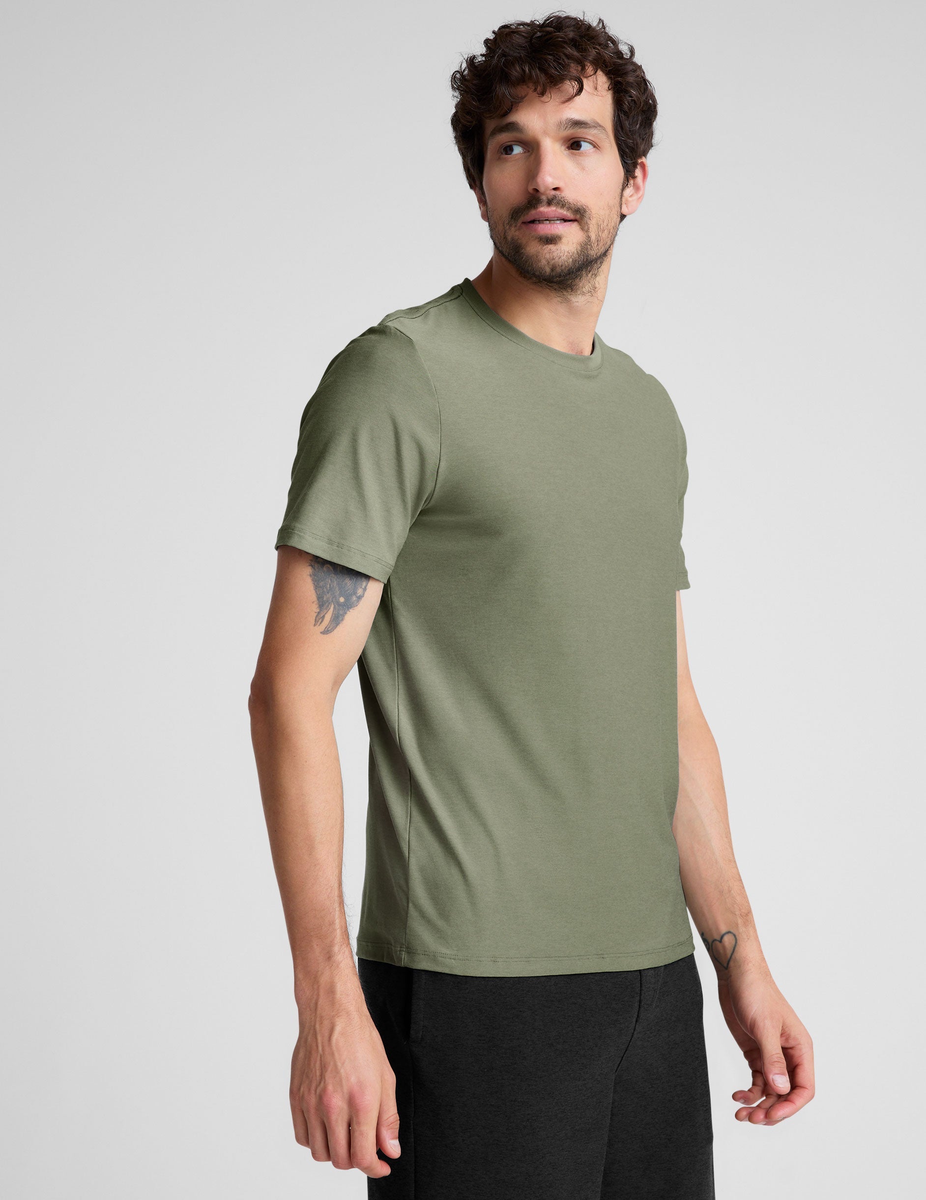 green men's short sleeve crew neck t-shirt.