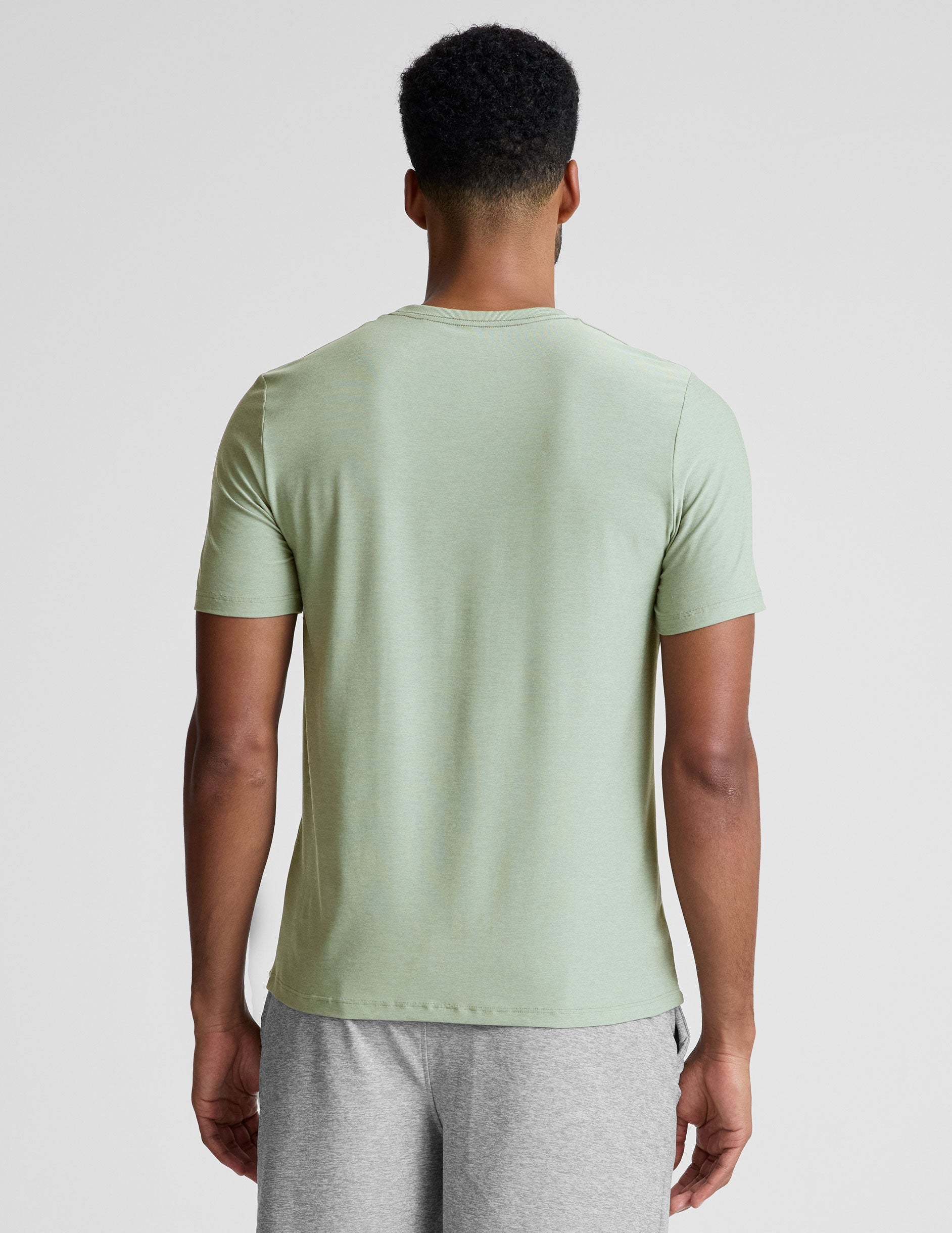 green men's short sleeve top.