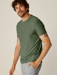green mens short sleeve shirt.